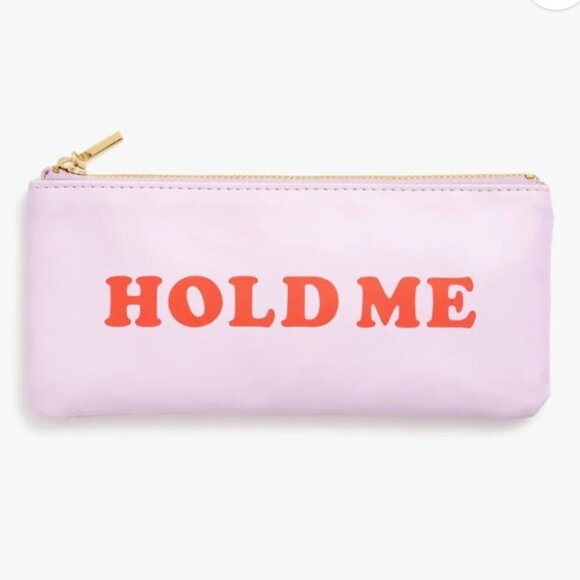 ban.do Get it Together Faux Leather Pencil Pouch with Zip Close, 'Hold Me' - Picture 1 of 6